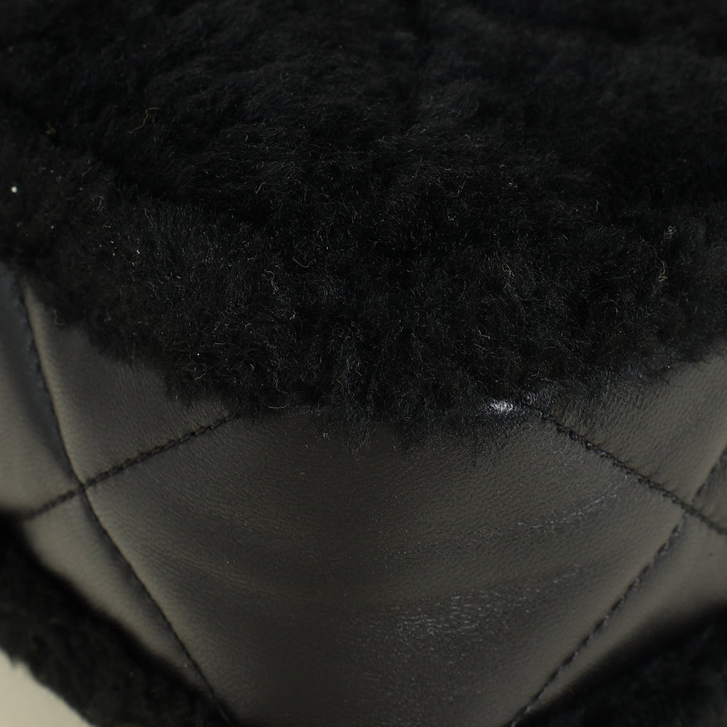 Chanel Black Furry Coco Flap Bag