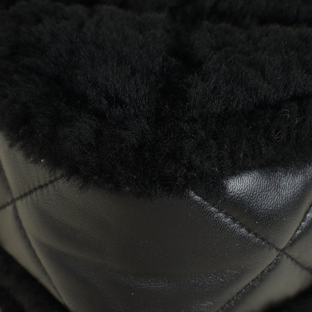 Chanel Black Furry Coco Flap Bag