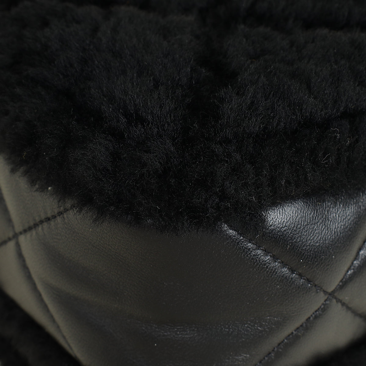 Chanel Black Furry Coco Flap Bag