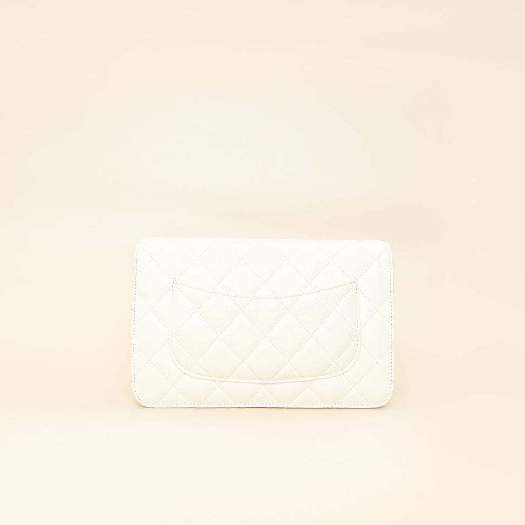 Chanel White Classic Wallet on Chain