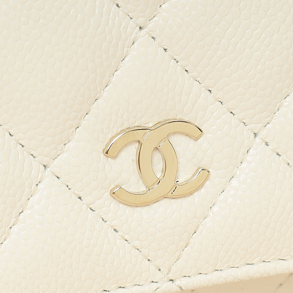 Chanel White Classic Wallet on Chain