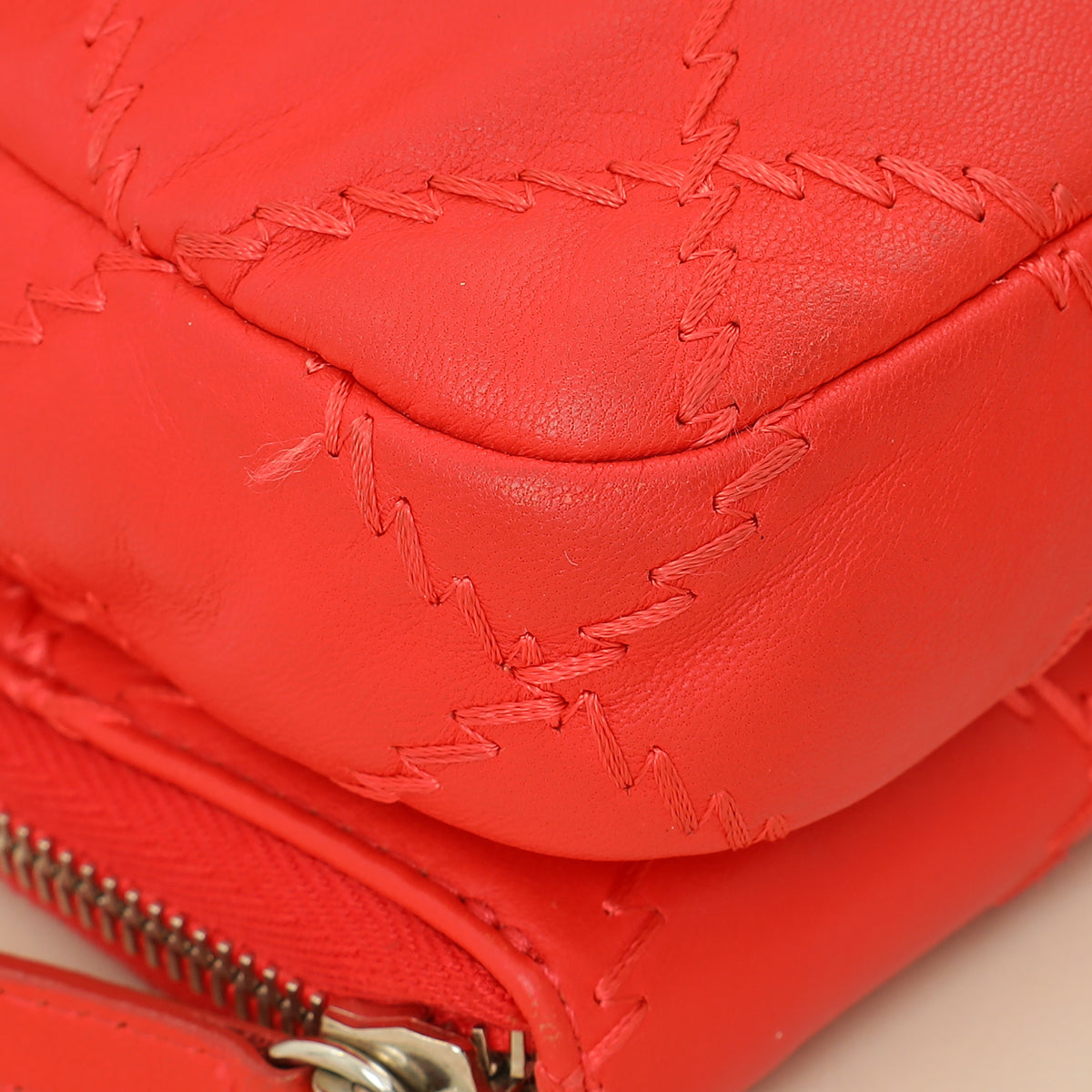 Chanel Red Ultimate Stitch Mini Flap Wallet on Chain
