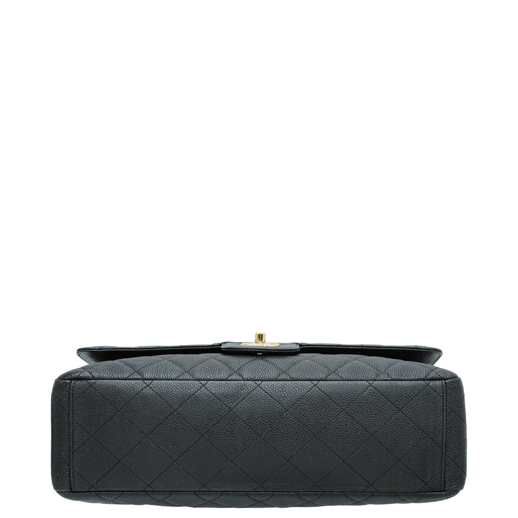 Chanel Black Classic Single Flap Maxi Bag