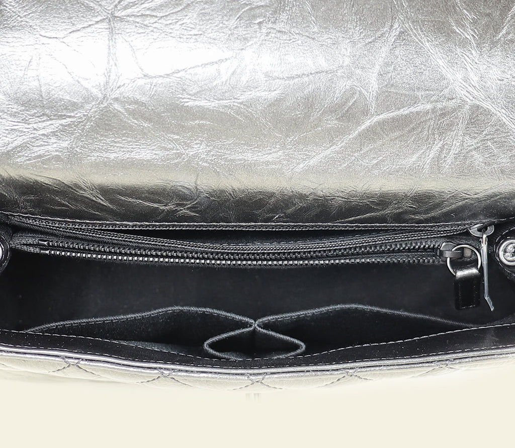 Chanel Dark Ruthenium CC Coco Handle Flap Bag