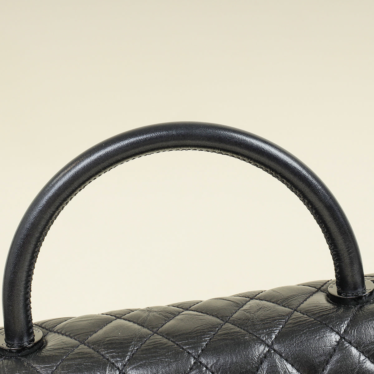 Chanel Dark Ruthenium CC Coco Handle Flap Bag