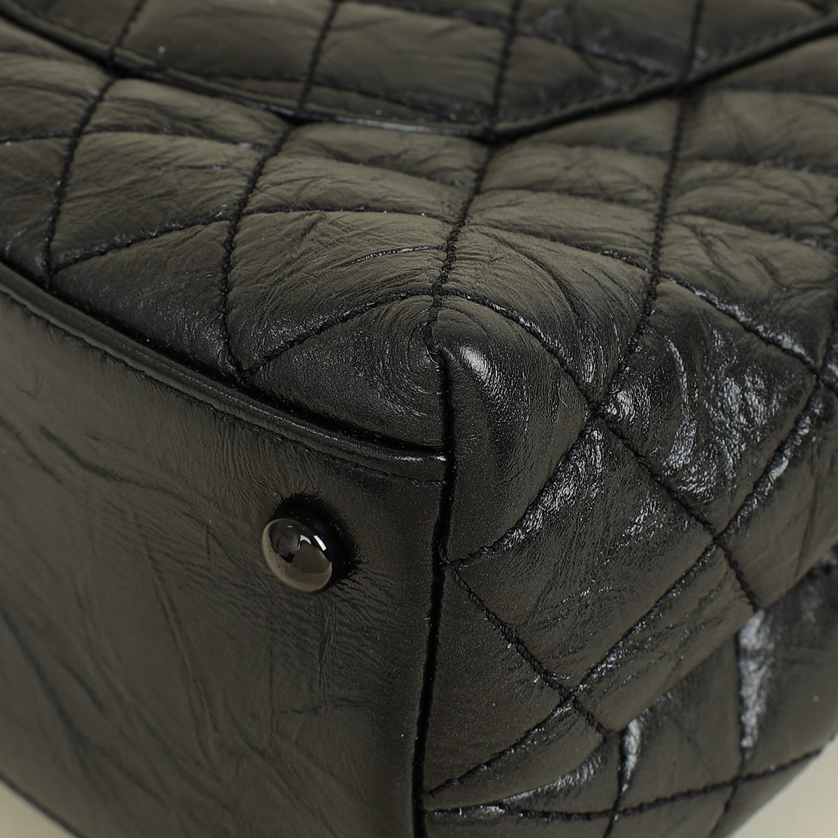 Chanel Dark Ruthenium CC Coco Handle Flap Bag