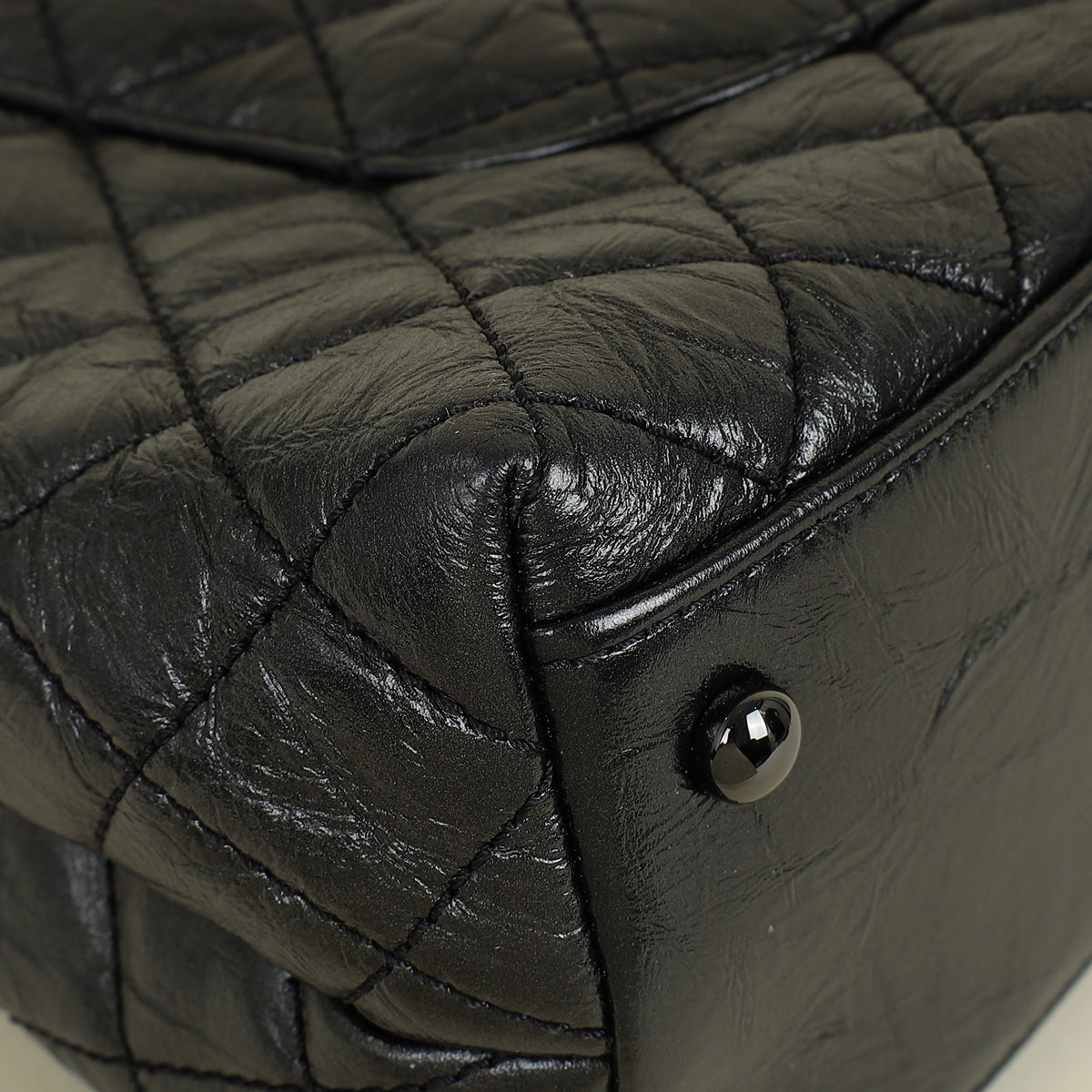 Chanel Dark Ruthenium CC Coco Handle Flap Bag