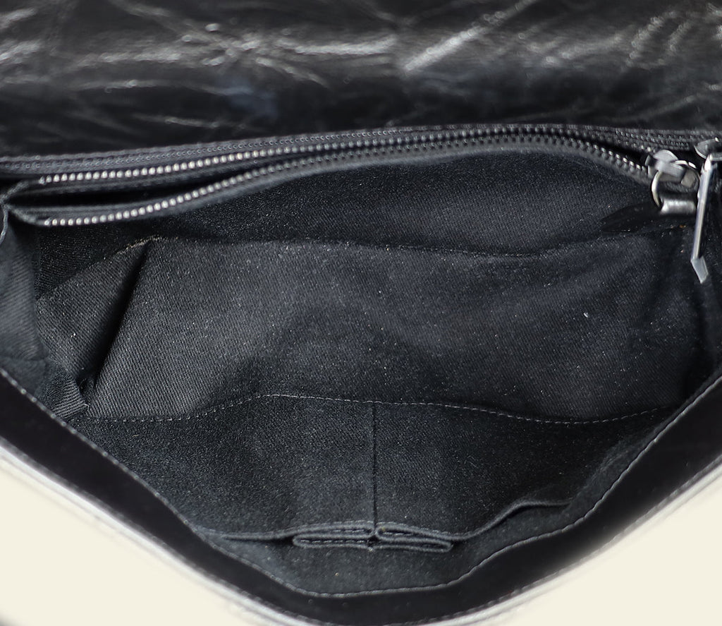 Chanel Dark Ruthenium CC Coco Handle Flap Bag