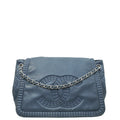 Chanel Blue CC Timeless Accordion Flap Bag