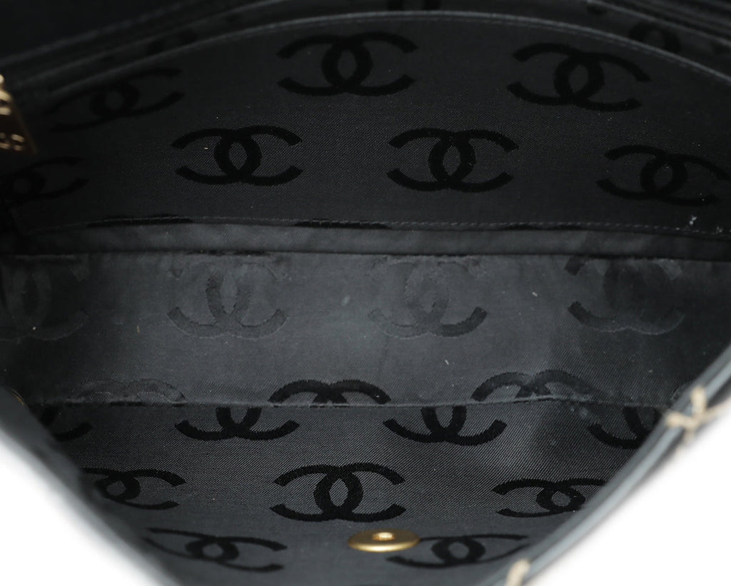 Chanel Black Wild Stitch Flap Medium Bag