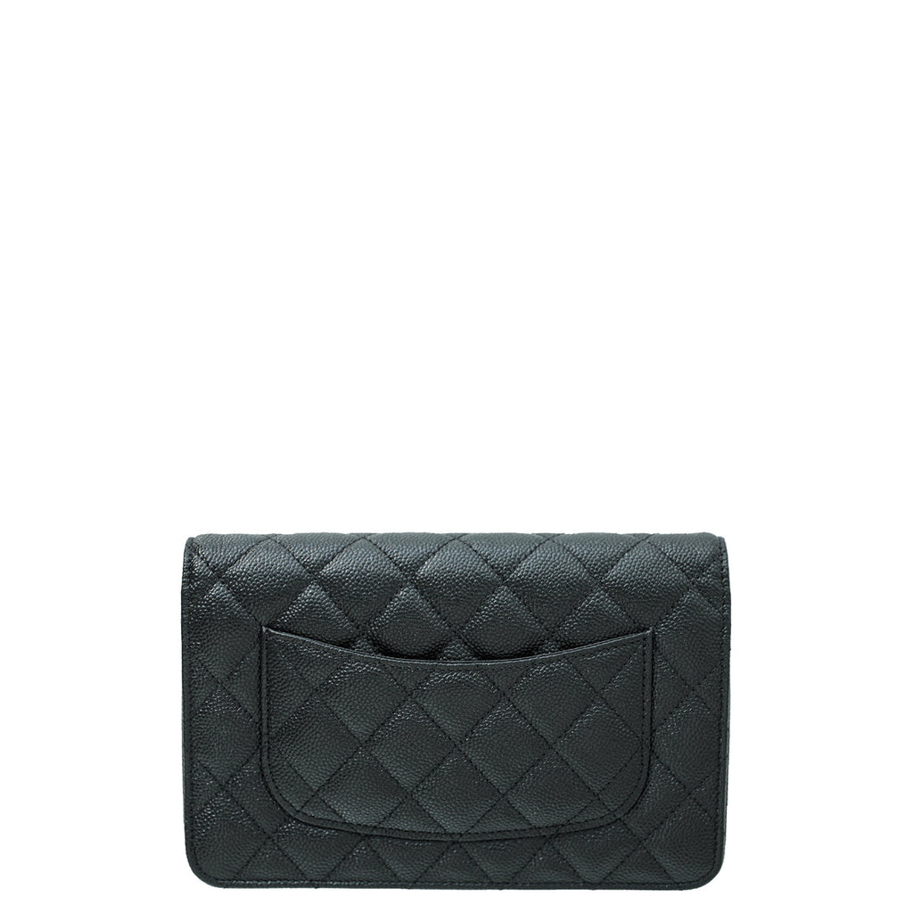 Chanel Black CC Bow Chain Wallet on Chain