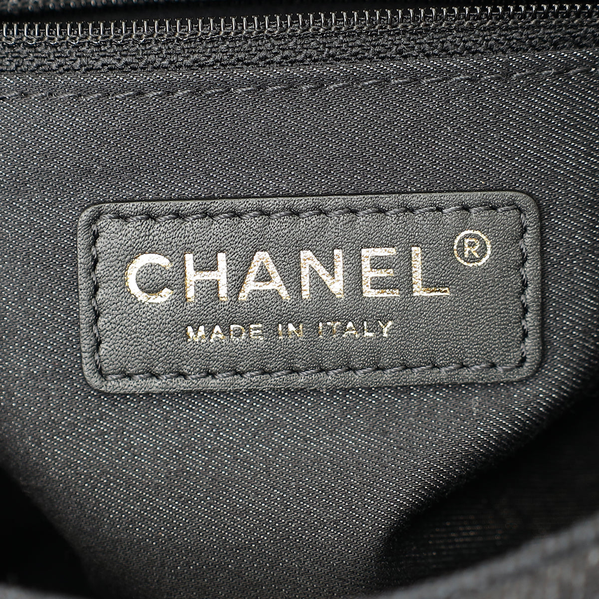 Chanel Black Multicolor CC Denim Logo Print Flap Bag