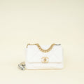 Chanel White CC 19 Small Flap Bag