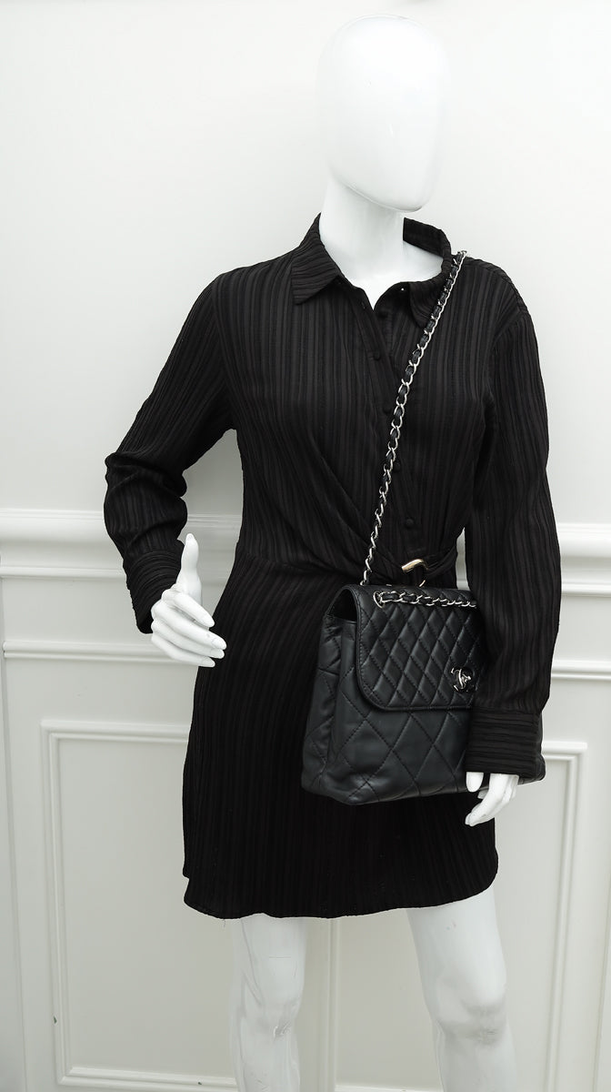 Chanel Black CC In-The-Business Flap Bag