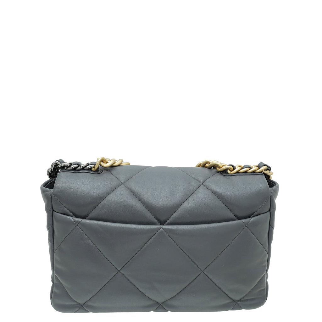 Chanel Grey 19 Flap Large Bag