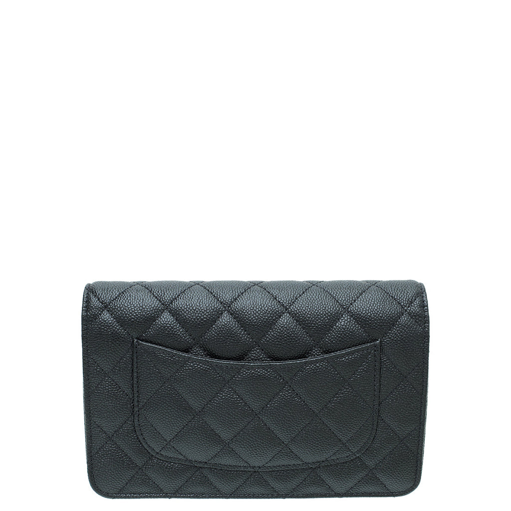Chanel Black CC Bow Chain Wallet on Chain