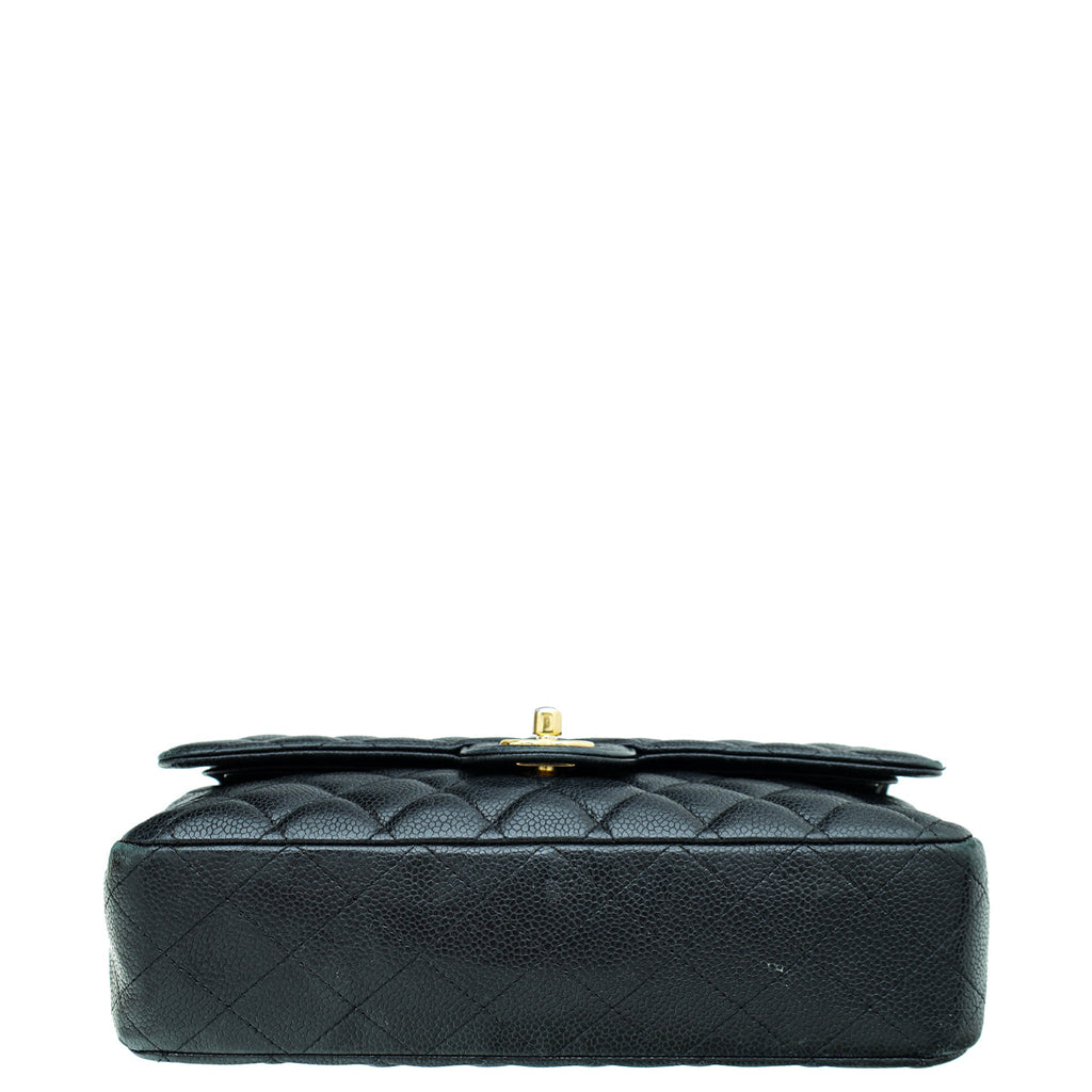 Chanel Black Classic Double Flap Medium Bag