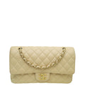 Chanel Beige Classic Double Flap Medium Bag