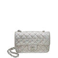 Chanel Metallic Pink Gold CC Quilted Pixel Effect Mini Rectangular Bag