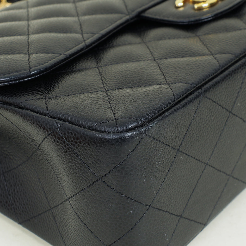 Chanel Black CC Classic Double Flap Jumbo Bag