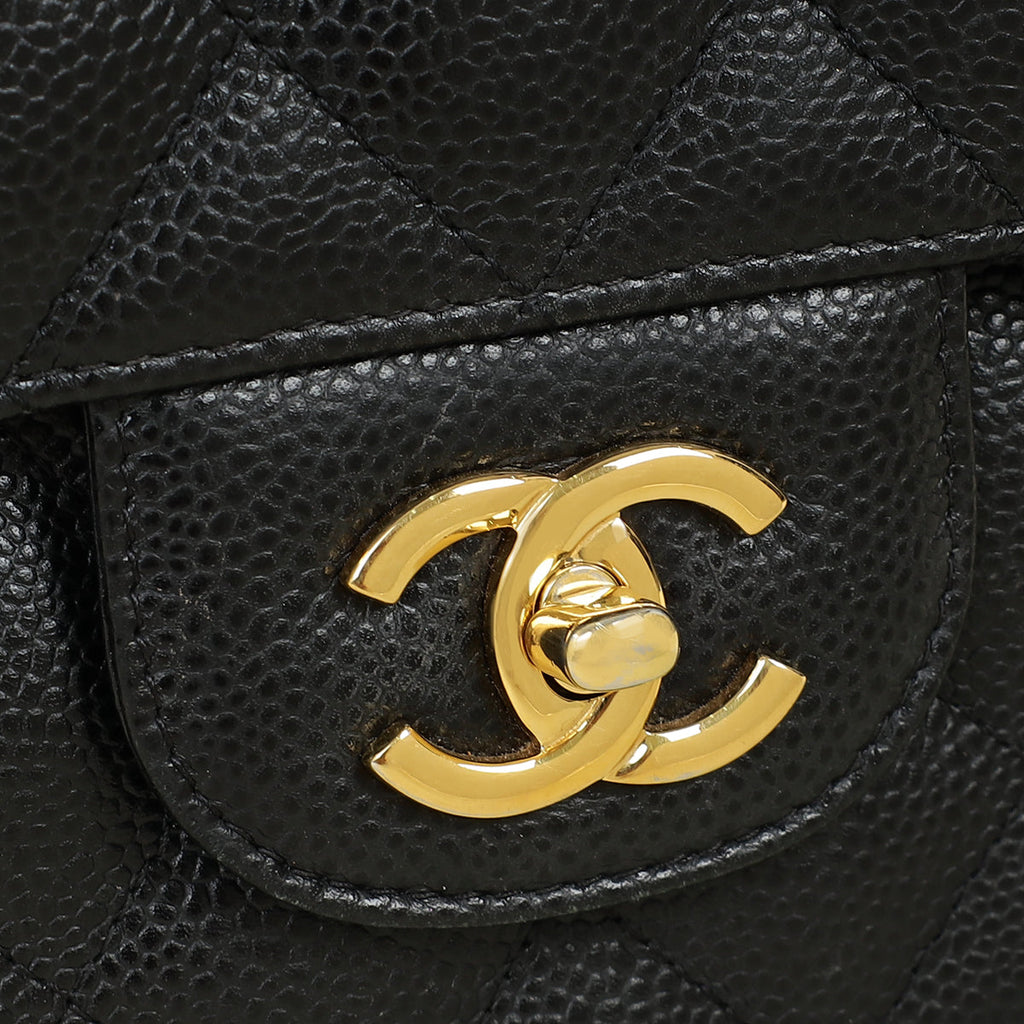 Chanel Black CC Classic Double Flap Jumbo Bag