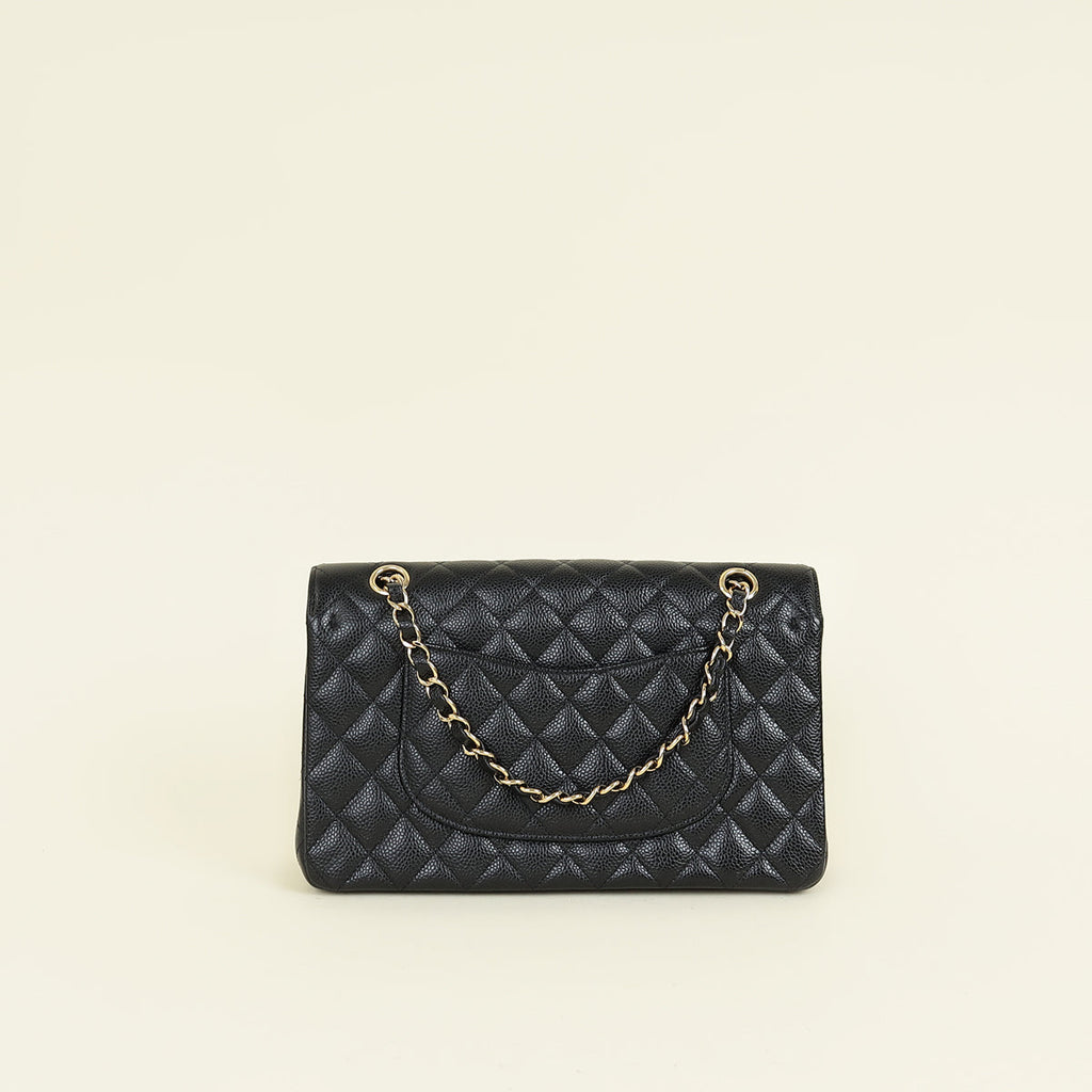 Chanel Black Classic Double Flap Medium Bag