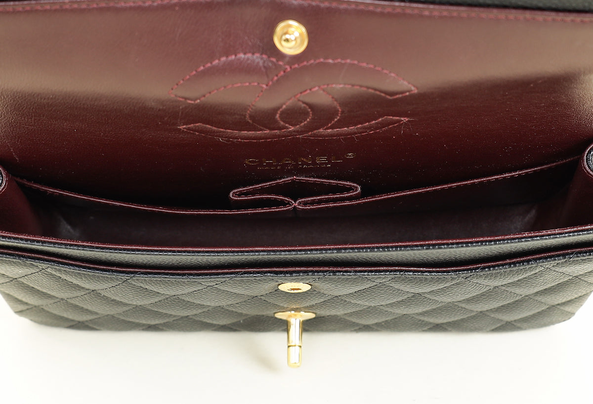 Chanel Black Classic Double Flap Medium Bag