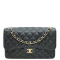 Chanel Black Classic Double Flap Jumbo Bag