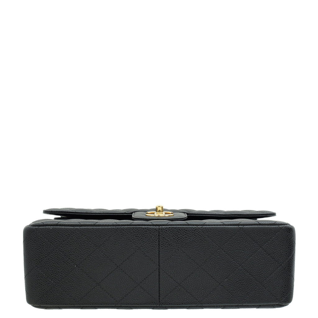 Chanel Black Classic Double Flap Jumbo Bag