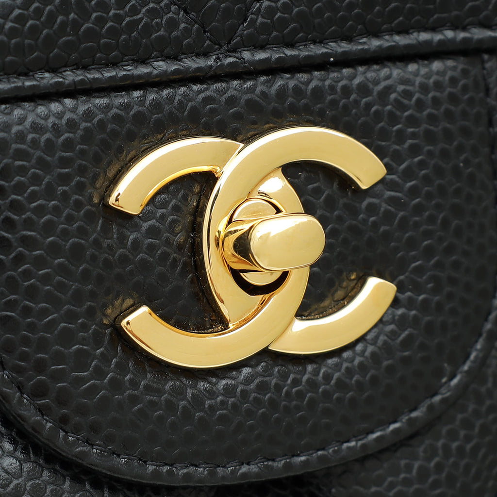 Chanel Black Classic Double Flap Jumbo Bag