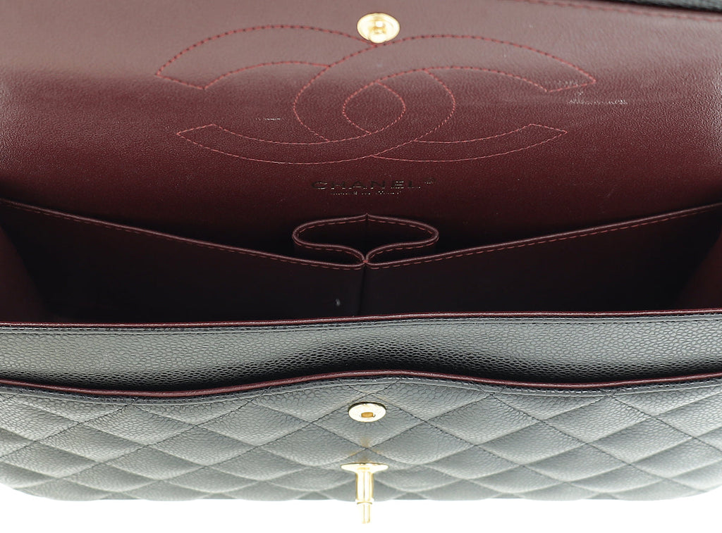 Chanel Black Classic Double Flap Jumbo Bag