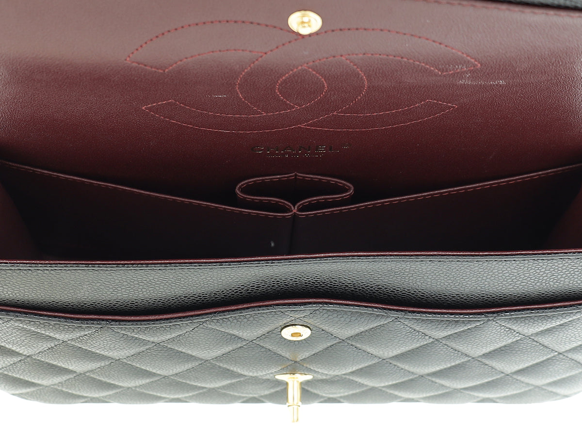 Chanel Black Classic Double Flap Jumbo Bag