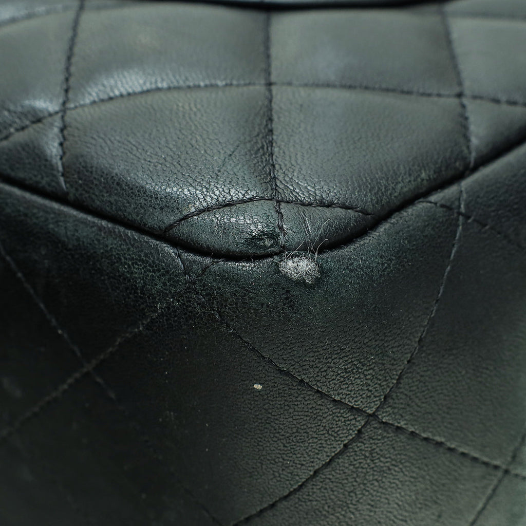 Chanel Black CC Classic Double Flap Jumbo Bag