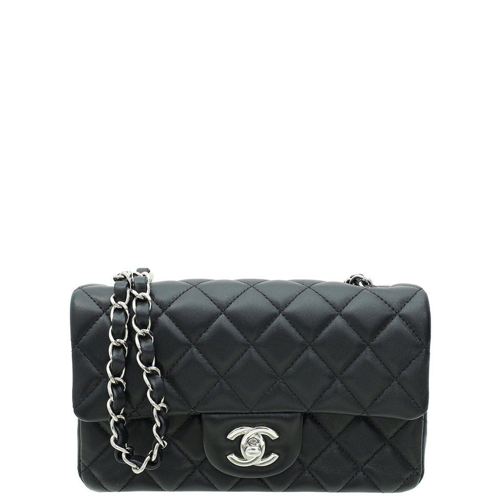 Chanel Black CC Classic Mini Rectangular Flap Bag
