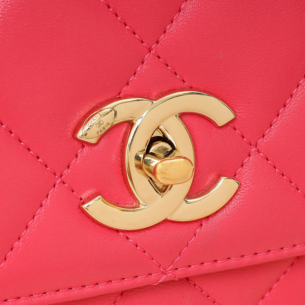 Chanel Hot Pink CC Trendy Flap Bag