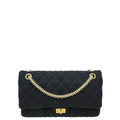 Chanel Black Jersey Reissue 2.55 Double Flap 225 Bag