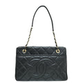 Chanel Black Timeless CC Shopping Tote Medium Bag