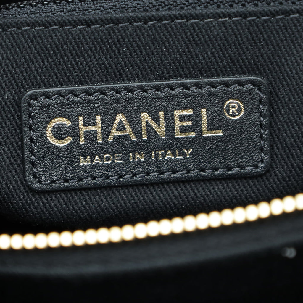 Chanel Black Timeless CC Shopping Tote Medium Bag