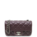 Chanel Dark Violet CC Classic Mini Bag