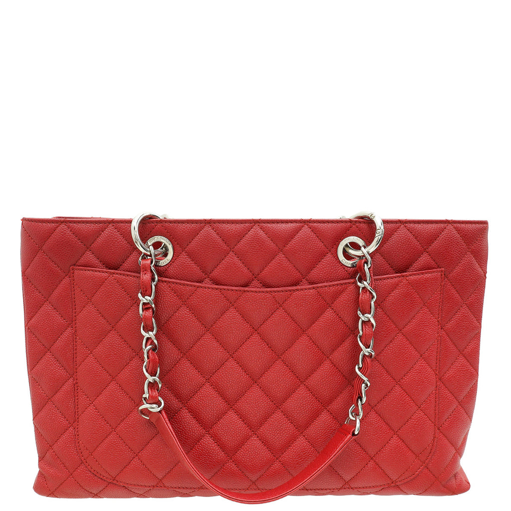Chanel Red XL Grand Shopping Tote (GST) Bag