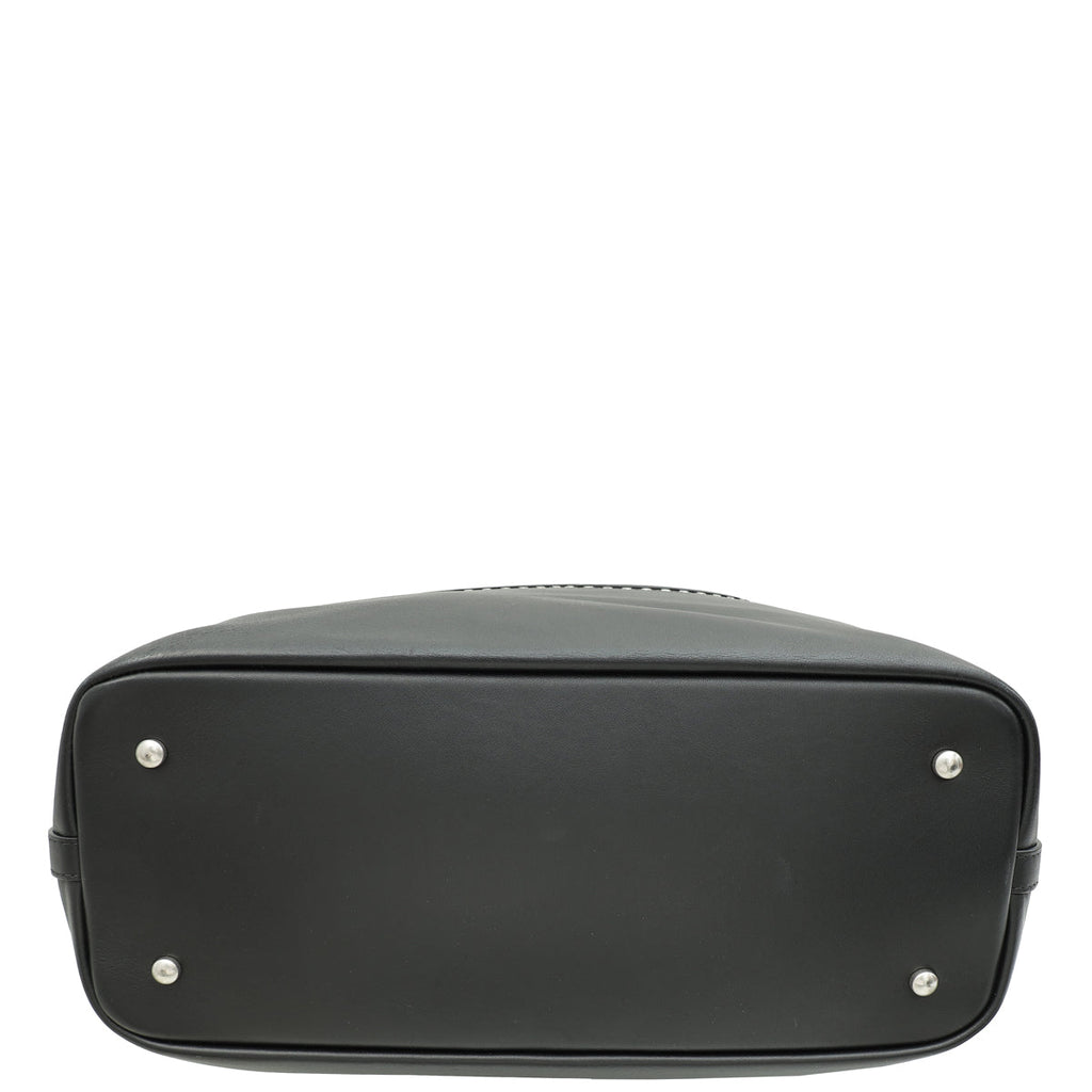 Chanel Black Coco Eyelets Shopping Tote Bag