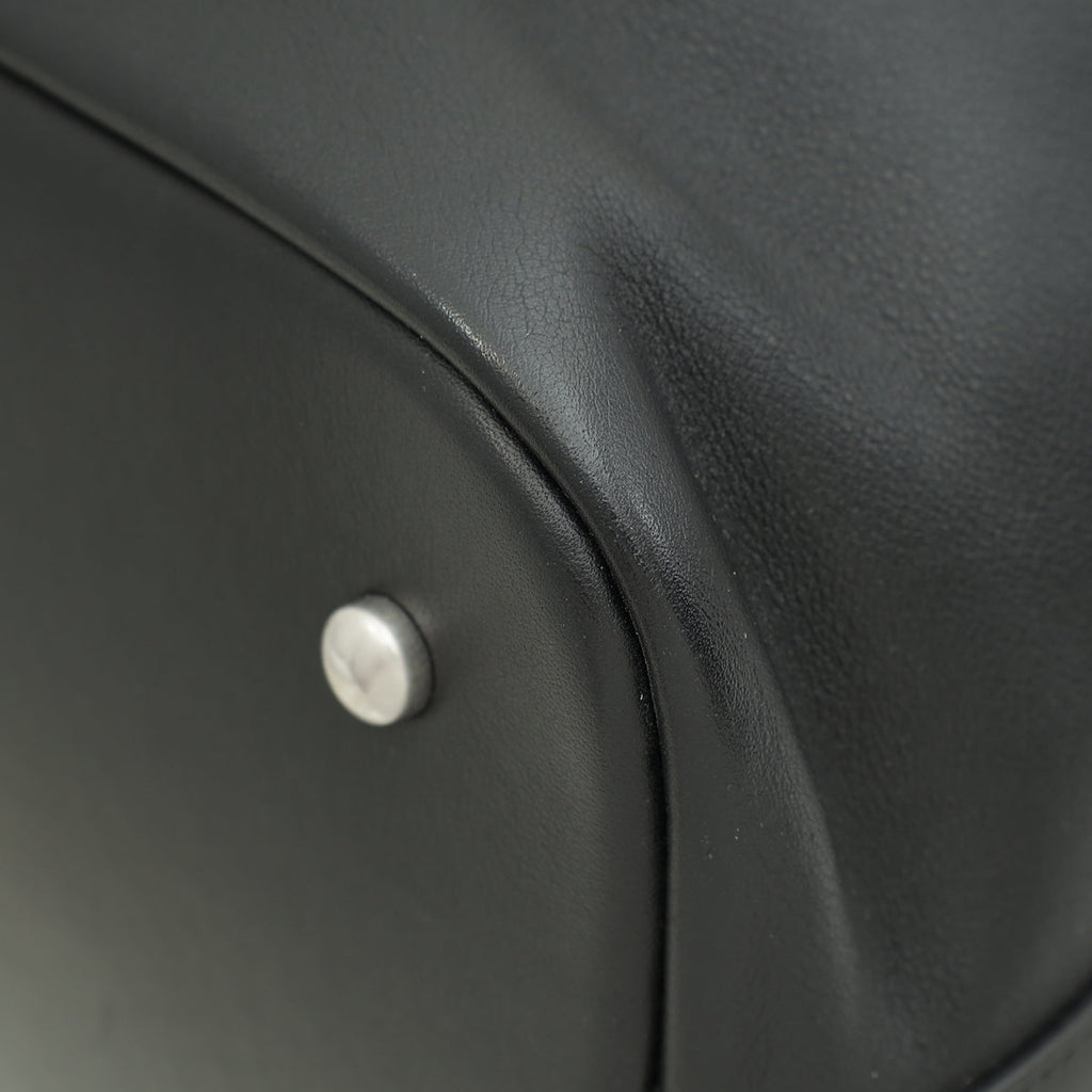 Chanel Black Coco Eyelets Shopping Tote Bag
