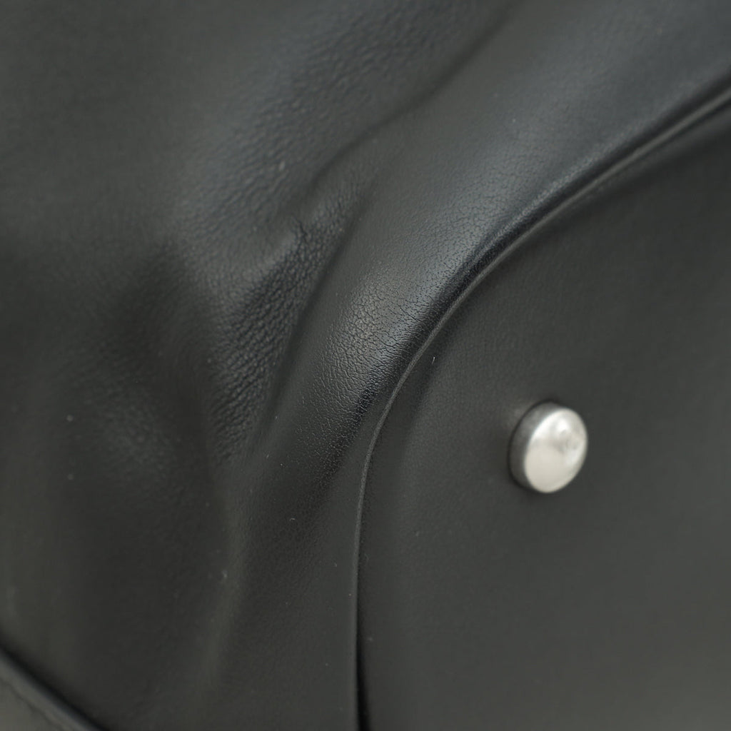 Chanel Black Coco Eyelets Shopping Tote Bag