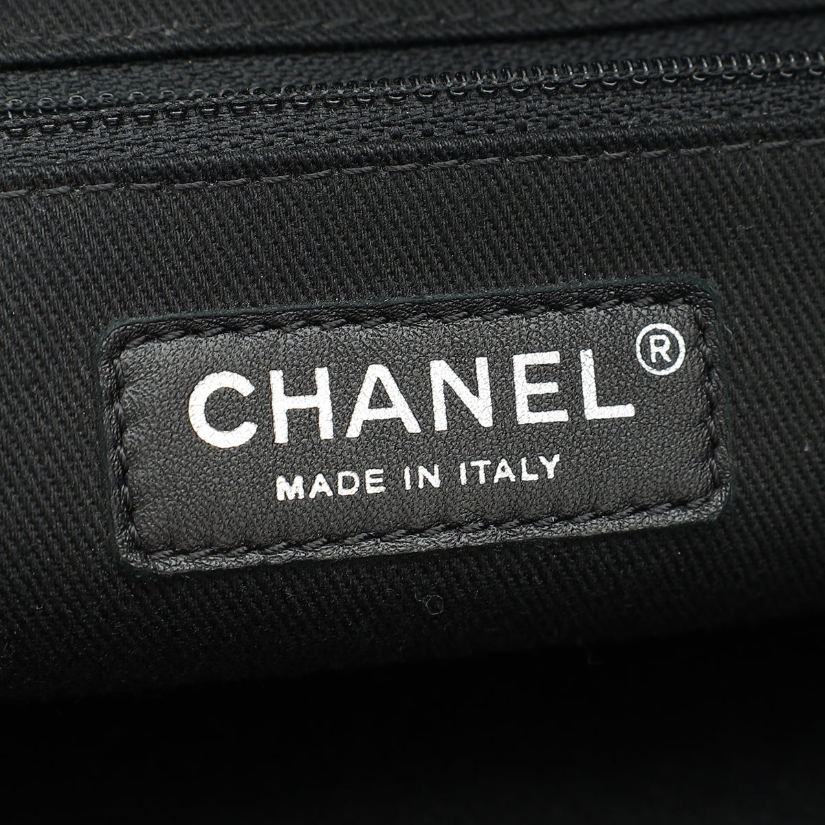 Chanel Black Coco Eyelets Shopping Tote Bag