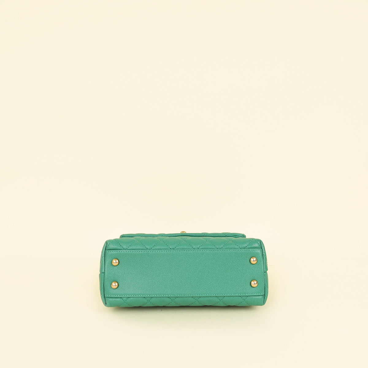Chanel Green Coco Handle Small Bag