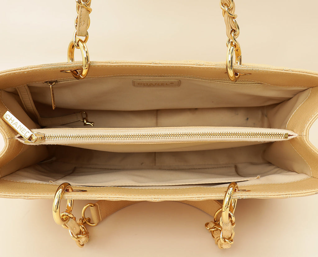 Chanel Beige Grand Shopping Tote "GST" Medium Bag