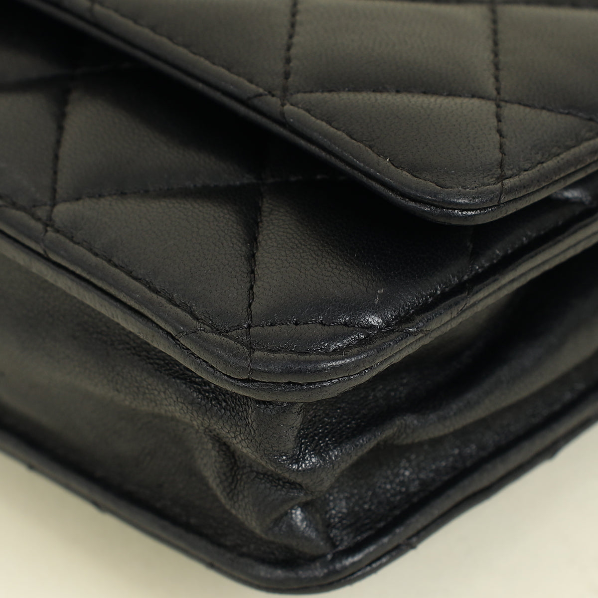 Chanel Black CC Classic Wallet On Chain