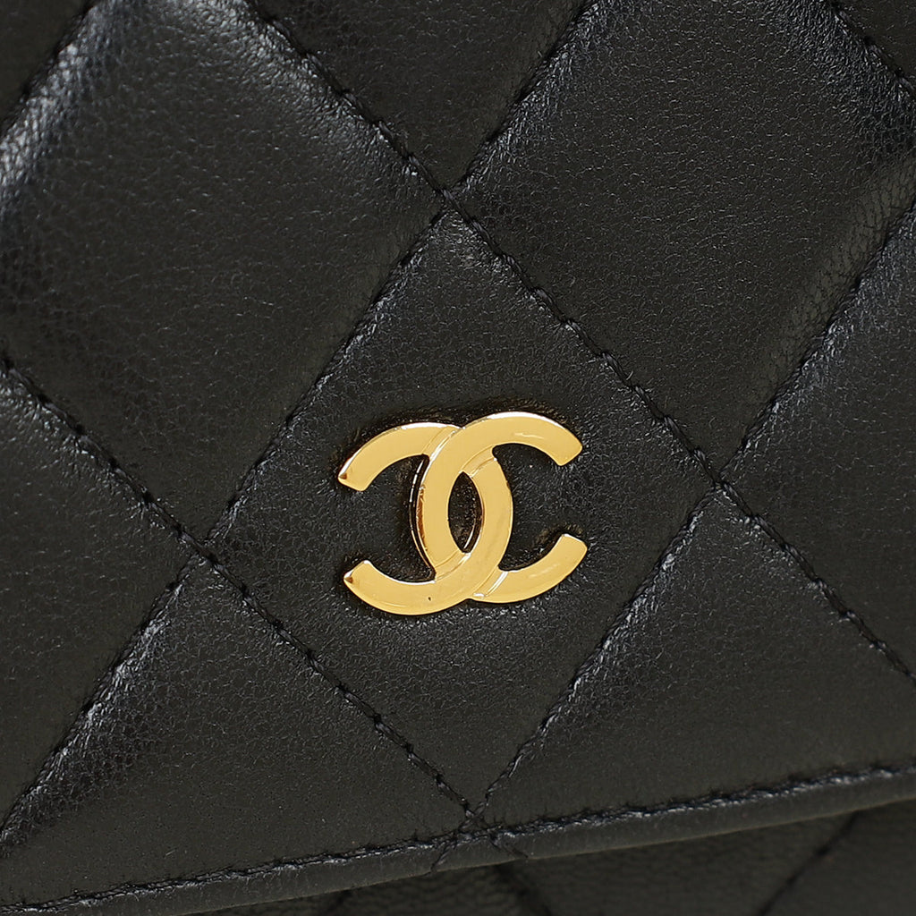 Chanel Black CC Classic Wallet On Chain