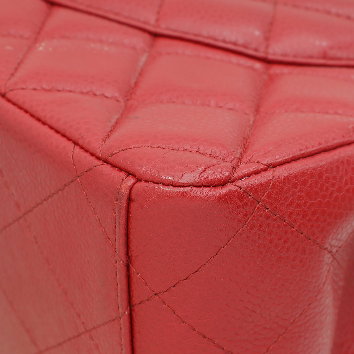 Chanel Red Classic Double Flap Maxi Bag