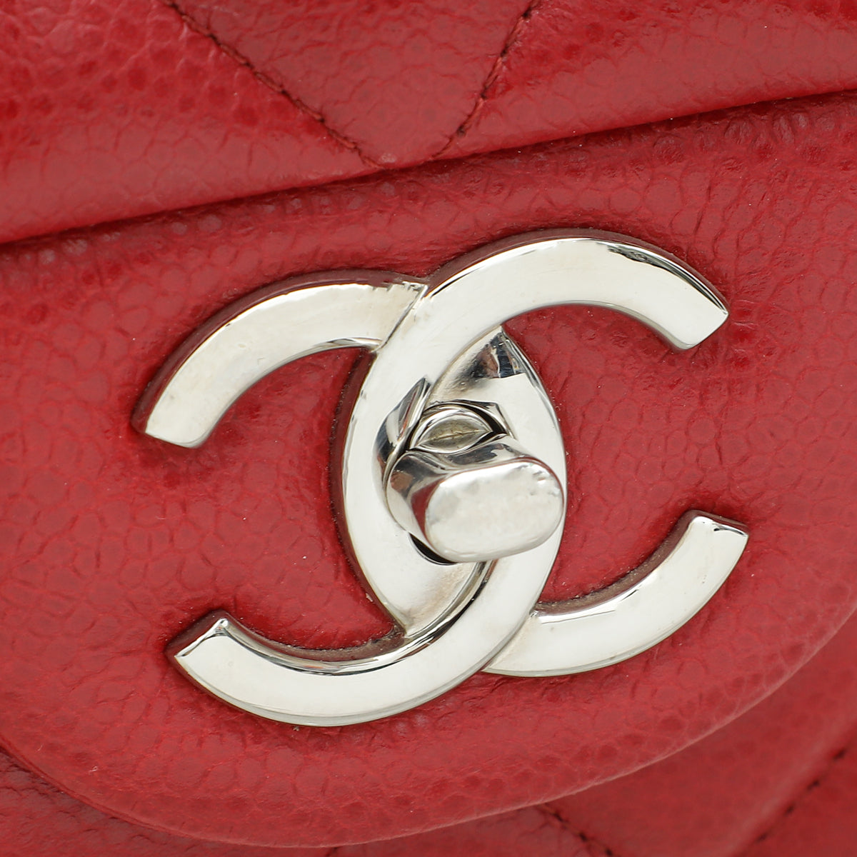 Chanel Red Classic Double Flap Maxi Bag